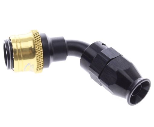 Picture of 60° PTFE Quick Connect Hose Ends -Black/Gold - AN6