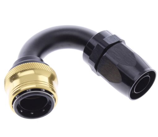 Picture of 150° Quick Connect Hose Ends -Black/Gold - AN12