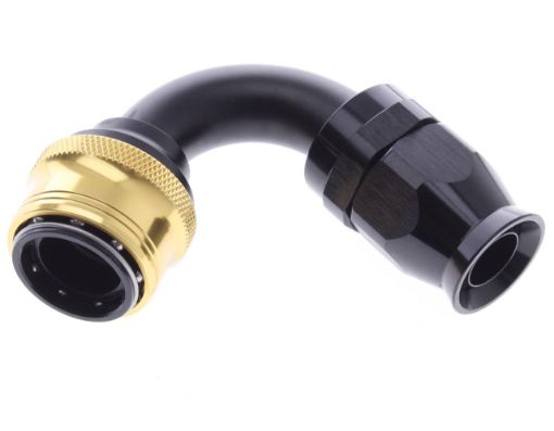Picture of 120° PTFE Quick Connect Hose Ends -Black/Gold - AN12