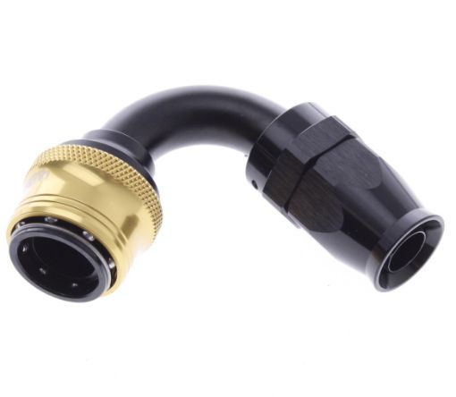 Picture of 120° PTFE Quick Connect Hose Ends -Black/Gold - AN10