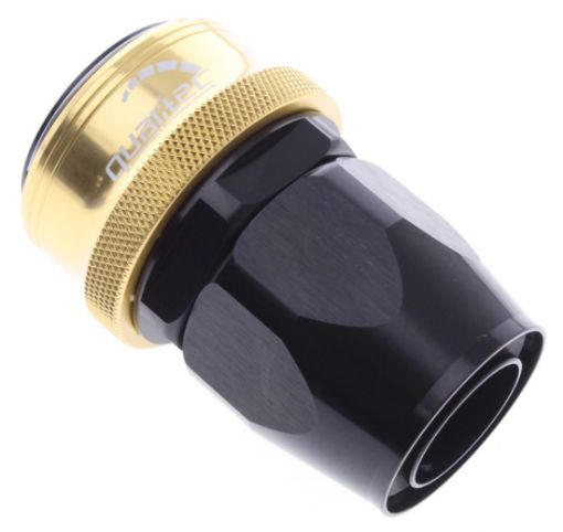 Picture of Straight Quick Connect Hose Ends - Black/Gold - AN20