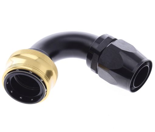 Picture of 120° Quick Connect Hose Ends -Black/Gold - AN20