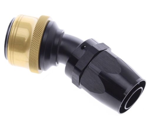 Picture of 30° Quick Connect Hose Ends -Black/Gold - AN16