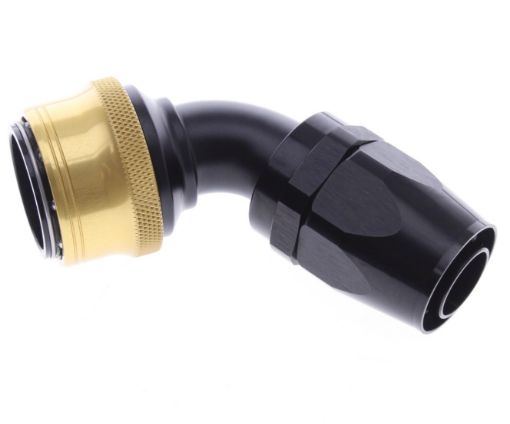 Picture of 60° Quick Connect Hose Ends -Black/Gold - AN16
