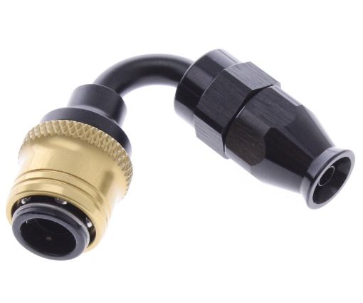Picture of 120° PTFE Quick Connect Hose Ends -Black/Gold - AN4