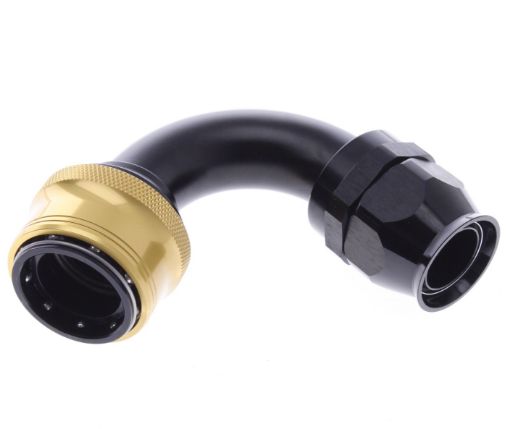Picture of 120° PTFE Quick Connect Hose Ends -Black/Gold - AN16