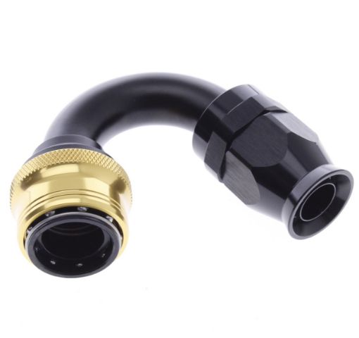 Picture of 150° PTFE Quick Connect Hose Ends -Black/Gold - AN12