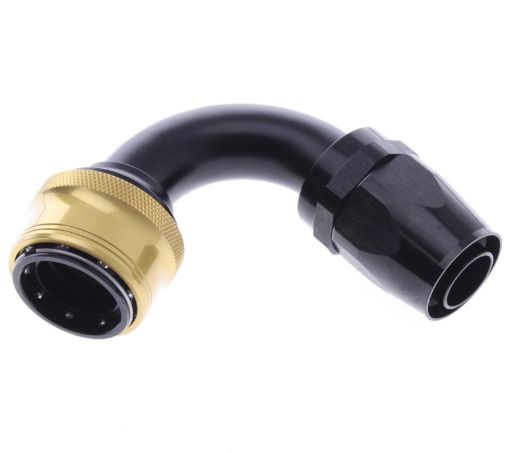 Picture of 120° Quick Connect Hose Ends -Black/Gold - AN16