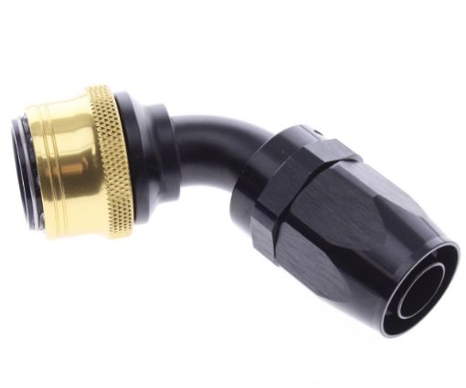 Picture of 60° Quick Connect Hose Ends -Black/Gold - AN12