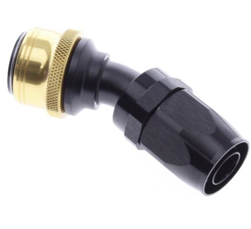 Picture of 30° Quick Connect Hose Ends -Black/Gold - AN12