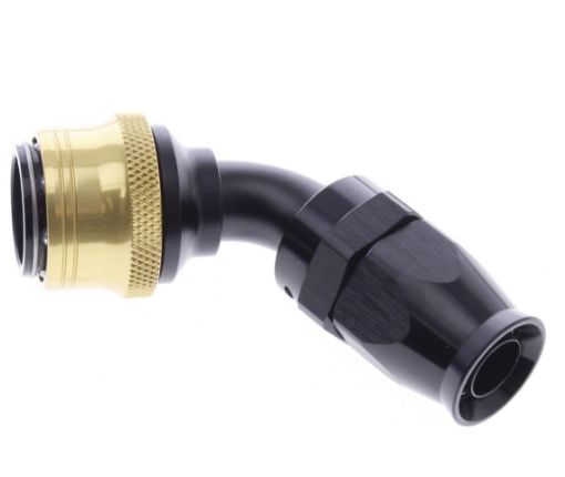 Picture of 60° PTFE Quick Connect Hose Ends -Black/Gold - AN10
