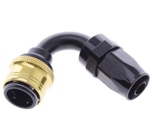 Picture of 120° Quick Connect Hose Ends -Black/Gold - AN8