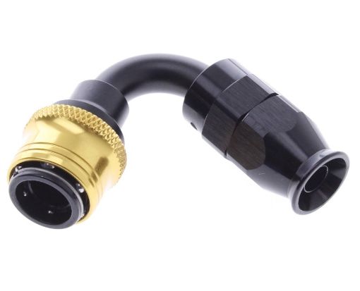 Picture of 120° PTFE Quick Connect Hose Ends -Black/Gold - AN6