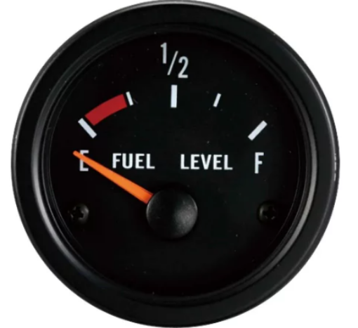 Picture of Autogauge VD Series 52 mm analogue fuel level gauge - black - 12V