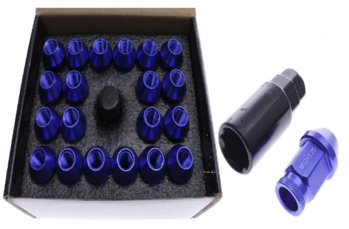 Picture of Aluminium Wheel nuts - M12*1.25 - Blue (Set of 20pc)