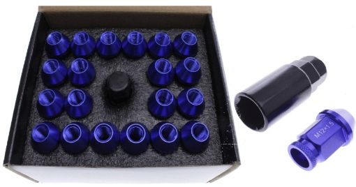 Picture of Aluminium Wheel nuts - M12*1.5 - Blue (20pc. set)