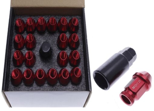 Picture of Aluminium Wheel nuts - M12*1.25 - Red (SET of 20pc)