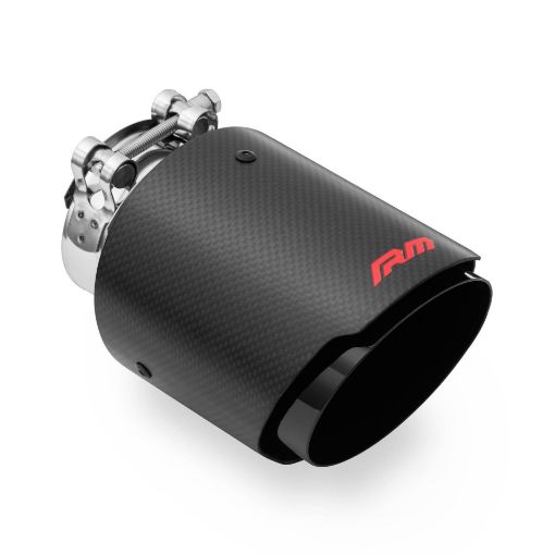 Picture of 3" inlet to 4.5" outlet - Stainless steel and carbon fiber tailpipe